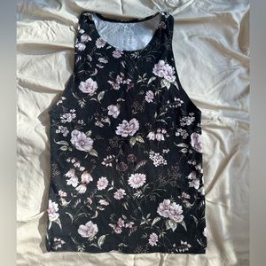AE soft & sexy floral cropped tank